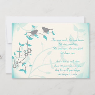 Invitation Chanson Oiseaux Mariages Anniversaire Renouvelleme