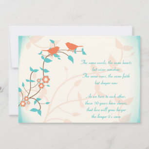 Invitation Chanson Oiseaux Renouvellement de Voeux d'Annivers