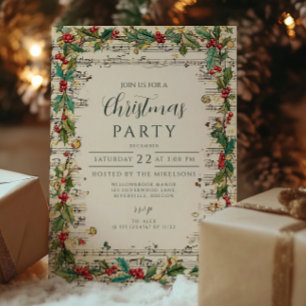 Invitation Chanteurs de Noël rétro des Fêtes