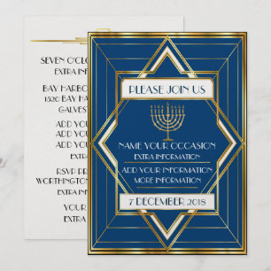Invitation Chanukah Hanoukka Occasion juive