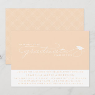 INVITATION CHAPEAU AU DIPLÔMÉ CARTON D'INVITATION À LA RÉMI