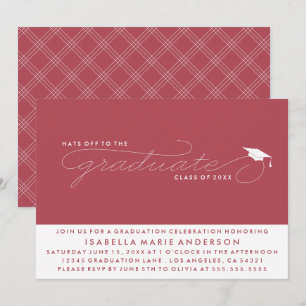 INVITATION CHAPEAU AU DIPLÔMÉ   CARTON D'INVITATION À LA RÉMI