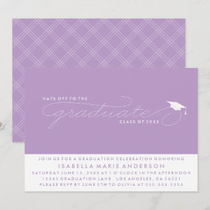 INVITATION CHAPEAU AU DIPLÔMÉ CARTON D'INVITATION À LA RÉMI