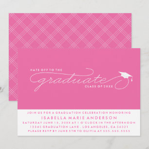 INVITATION CHAPEAU AU DIPLÔMÉ CARTON D'INVITATION À LA RÉMI