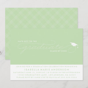 INVITATION CHAPEAU AU DIPLÔMÉ CARTON D'INVITATION À LA RÉMI