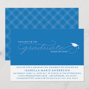 INVITATION CHAPEAU AU DIPLÔMÉ CARTON D'INVITATION À LA RÉMI