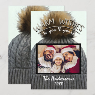 Invitation Chapeau Bonnet de Noël Hiver Cosy Photo de Fêtes