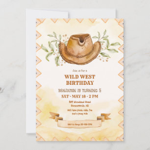 Invitation Chapeau de Cowboy