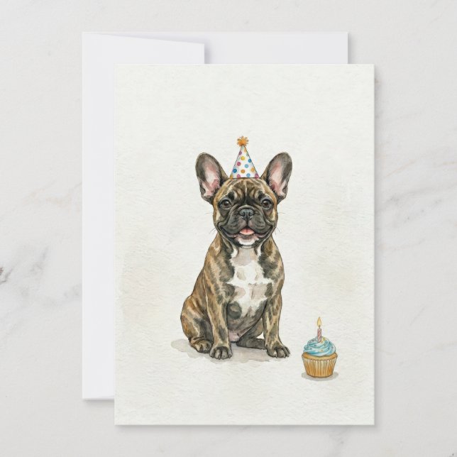 Invitation Chapeau de fête d'anniversaire pour Cupcake Bouled (Devant)