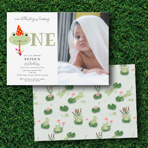 Invitation Chapeau de fête de grenouille mignonne pour enfant
