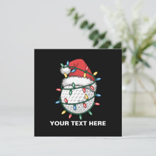 Invitation Chapeau de Père Noël à balle de golf personnalisé