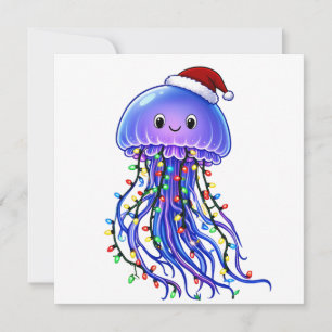 Invitation Chapeau de Père Noël en méduse Lumières de Noël Jo