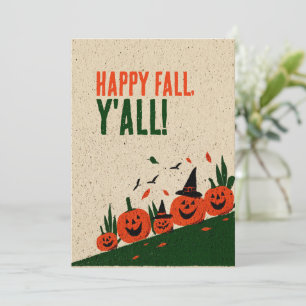 Invitation Chapeau de sorcière citrouille mignon Happy Fall Y