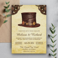 Chapeau en cuir rustique vintage Steampunk Mariage
