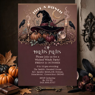 Invitation Chapeau Fantaisiste Hocus Pocus Sortilège de la So