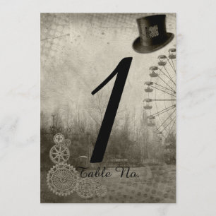 Invitation Chapeau Haut-de-Forme de Carnaval Steampunk Numéro