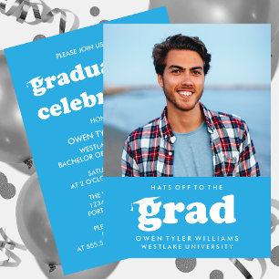 INVITATION CHAPEAUX BAS AUX DIPLÔMÉS POUR LA PHOTO D'INVITATI