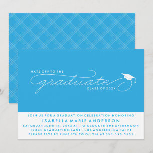 INVITATION CHAPEAUX BAS POUR LE DIPLÔMÉ   CARTON D'INVITATION