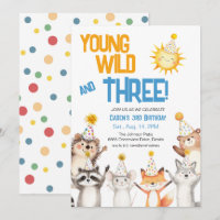 Chapeaux de fête d'animaux de forêt sauvages jeune