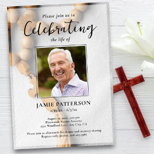 Invitation Chapelet de prière pour célébration de la vie aprè