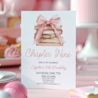 Chapitre Neuf Livres à Ruban Rose Fête d'anniversa
