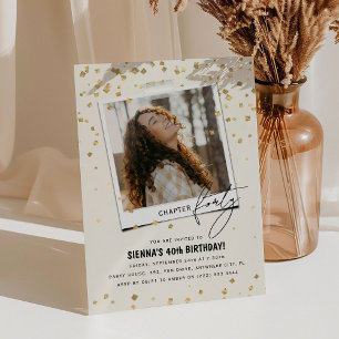 Invitation Chapitre Quarante Amusement Photo moderne 40e anni