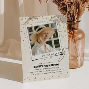 Invitation Chapitre Soixante-dix Fun Photo moderne 70e annive