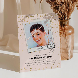 Invitation Chapitre Trente Amusement Photo moderne 30e annive