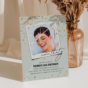 Invitation Chapitre Trente Amusement Photo moderne 30e annive