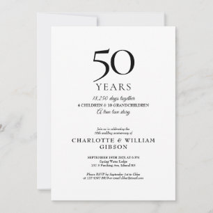Invitation Chaque année Mariage Anniversaire Souvenirs Or