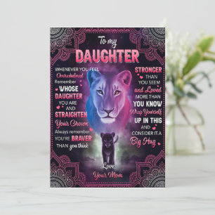 Invitation Chaque fois que tu te sens dépassée, maman lionne