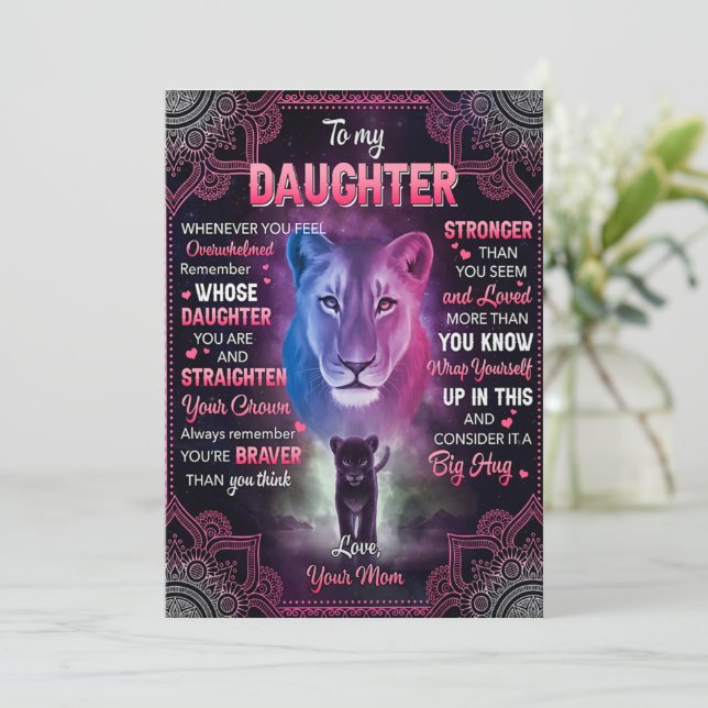 Invitation Chaque fois que vous vous sentez dépassée, maman l (Debout devant)