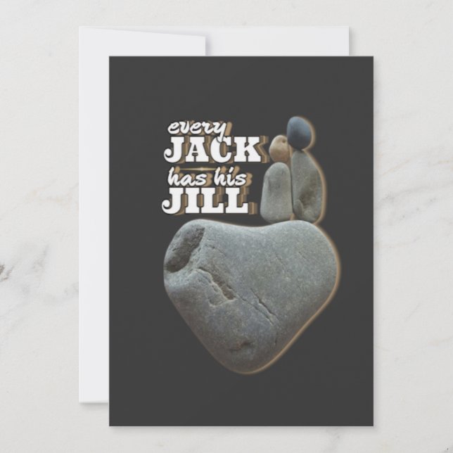 Invitation Chaque Jack a son Jill - Love Rules Stone Art (Devant)