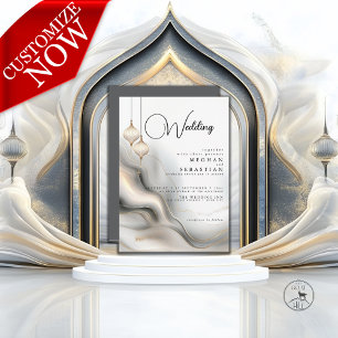 Invitation Charbon d'or exotique Flair Arabe