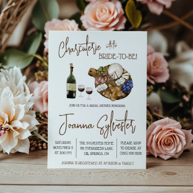 Invitation Charcuterie avec la future mariée ! Enterrement de (Créateur téléchargé)