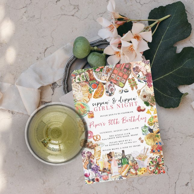 Invitation Charcuterie Commission Filles Soirée Fête (Créateur téléchargé)