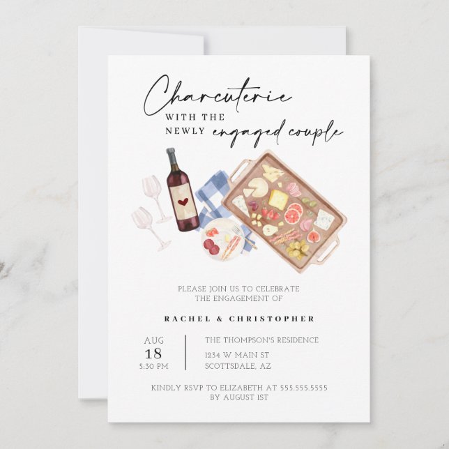 Invitation Charcuterie Commission Vin et Fromage (Devant)