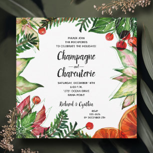 Invitation Charcuterie florale de Noël