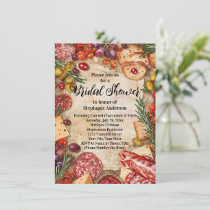 Invitation Charcuterie Thème Douche nuptiale