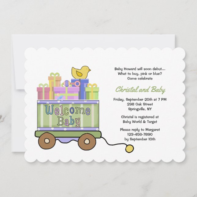 Invitation Chariot de Bienvenue (Devant)