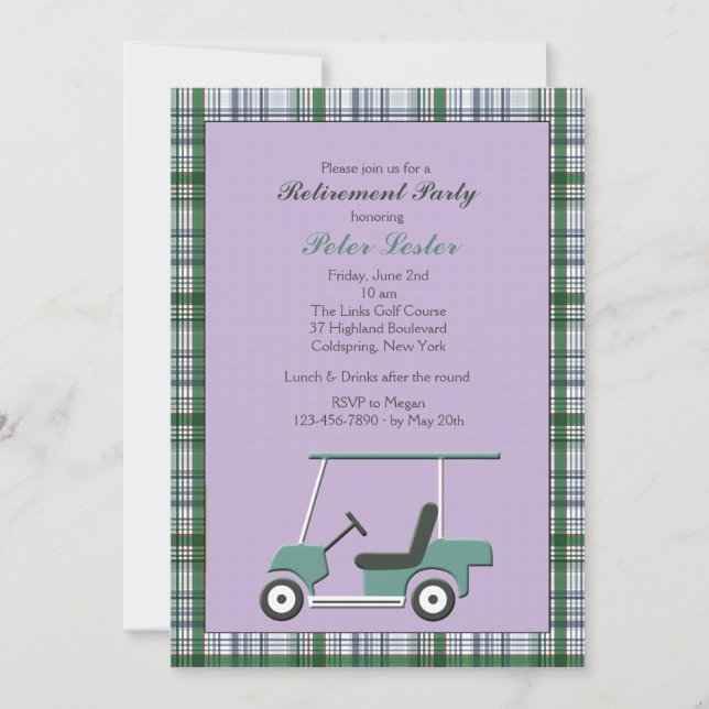 Invitation Chariot de Golf (Devant)