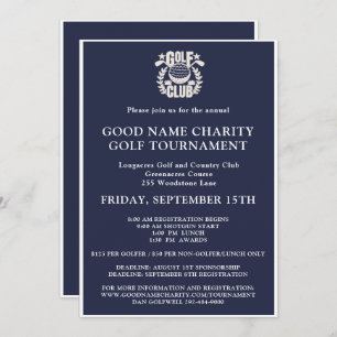 Invitation Charity Golf Tournoi Logo QR Code