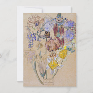 Invitation Charles Rennie Mackintosh - Mont Louis - Fleur