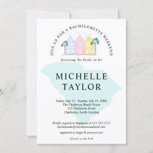Invitation Charleston Bachelorette Week-end Itinéraire Sud