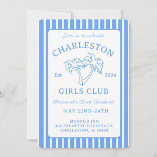 Invitation Charleston Coastal Bachelorette Itinéraire Week-en