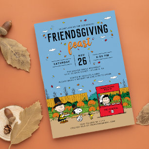 Invitation Charlie Brown et Gang Friendsgiving