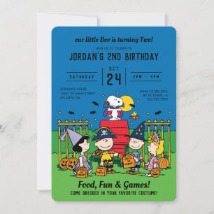 Invitation Charlie Brown et Gang Halloween 2e anniversaire