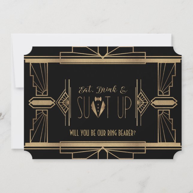 Invitation Charm Great Gatsby VOUDREZ-VOUS ÊTRE MON PORTE-ANN (Devant)