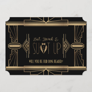 Invitation Charm Great Gatsby VOUDREZ-VOUS ÊTRE MON PORTE-ANN