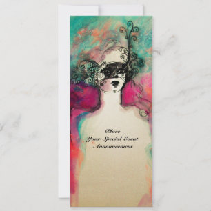 Invitation CHARM MONOGRAM Sweet 16 Masquerade Party, Champagn